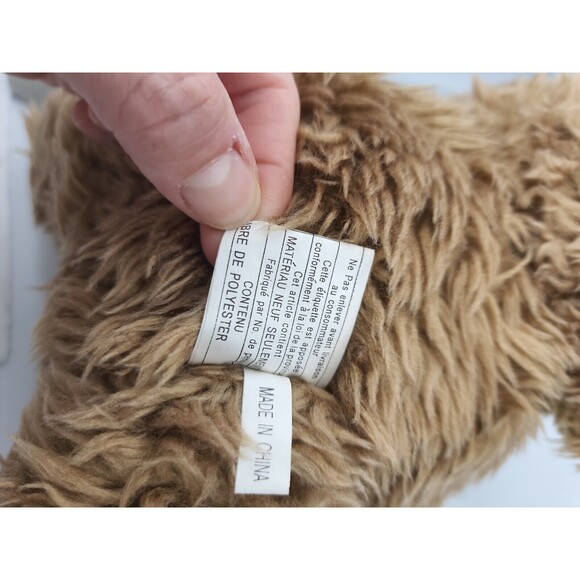 Holiday Stuffed Teddy Bear Holding Christmas Tree in Terracotta Pot Fluffy Bear - Picture 6 of 12